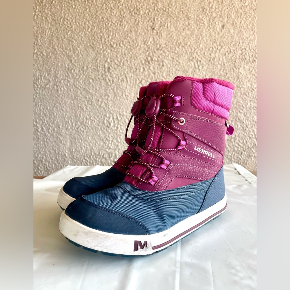 Merrell Snow Bank 2.0 Winter‎ Snow Boots Insulated Purple Youth Girls 3M